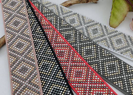 China Dauerhaftes dekoratives elastisches Band, kundengebundene Farbelastische Band-Bänder fournisseur