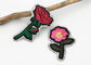 Rosen-Muster-Blumen-Stickerei bessert helles Farbpolyester-Material 100% aus fournisseur