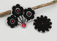 Schwarze Blumen-Stickerei bessert Wintersweet geformte kundengebundene Farbe/Größe aus fournisseur